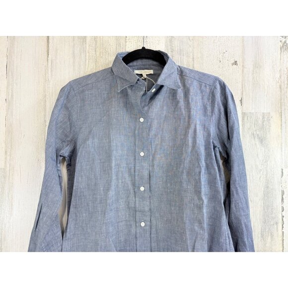 Ann Mashburn Icon Shirt Sz M Blue Cotolino Chambray NWT - Picture 5 of 16